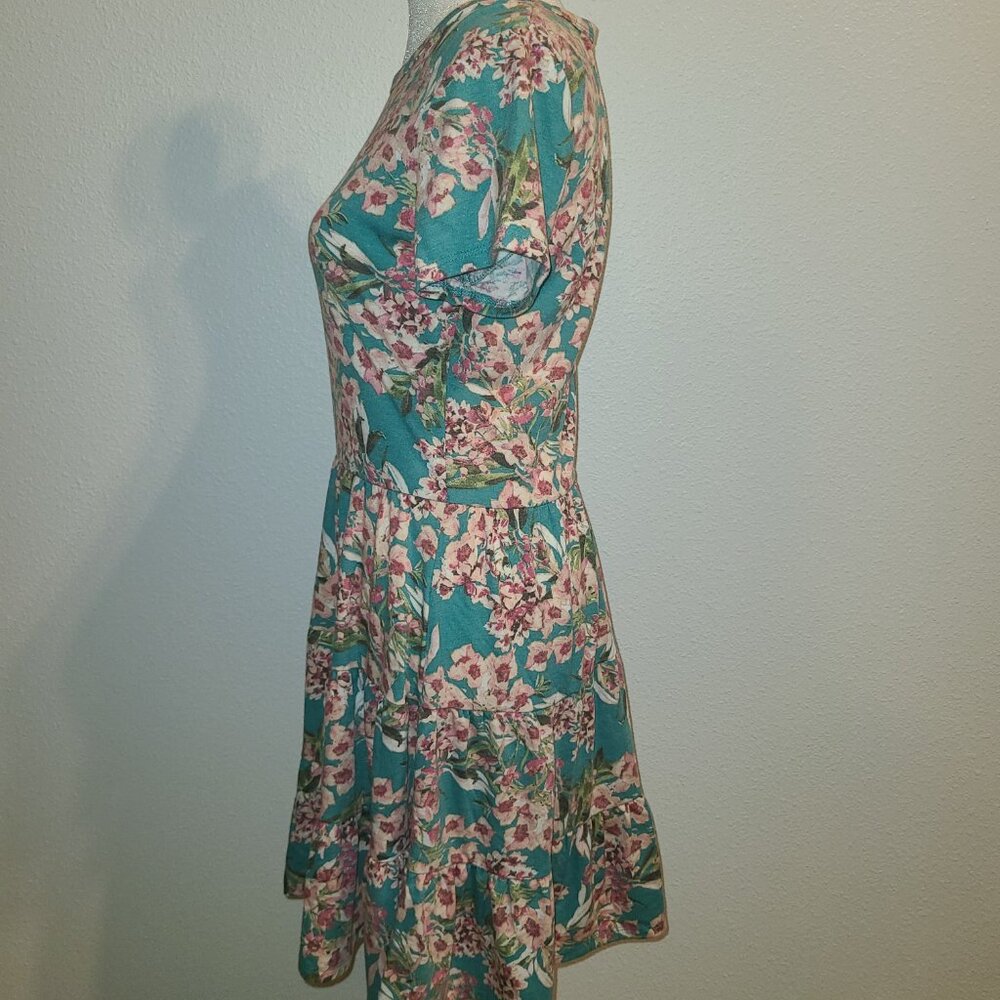 BEBOP Green Short Sleeve Above The Knee Dress - Picture 6 of 13